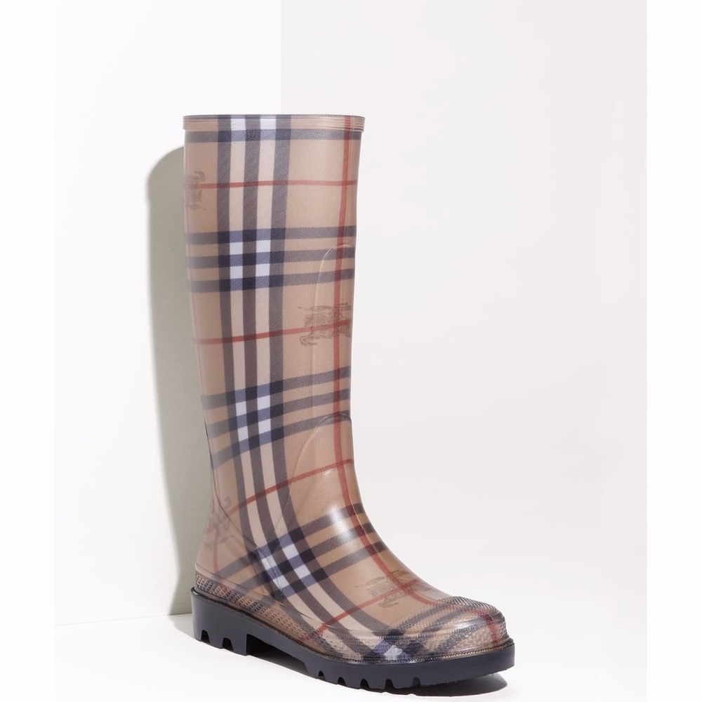 Burberry Haymarket Check Rain Boots